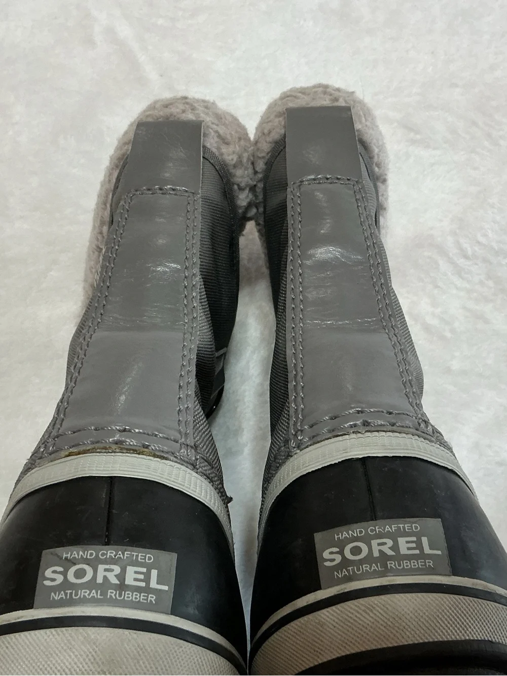 SOREL Kids Yoot Pac Nylon Waterproof Winter Snow Boots Gray Black 3